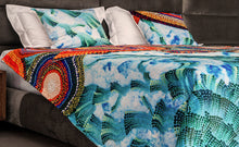 Load image into Gallery viewer, SET QUILT AND 2 DECORATIVE CUSHIONS To the clouds orange