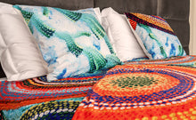 Load image into Gallery viewer, SET QUILT AND 2 DECORATIVE CUSHIONS To the clouds orange