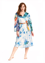 Load image into Gallery viewer, BATHROBE VELVET To the clouds orange
