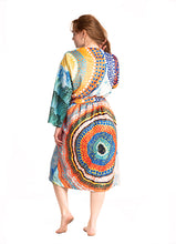 Load image into Gallery viewer, BATHROBE VELVET To the clouds orange
