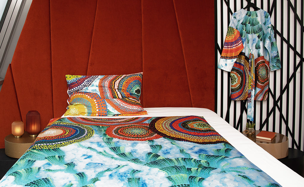 SHEET SET DUVET COVERS To the clouds orange