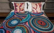 Load image into Gallery viewer, SET QUILT AND 2 DECORATIVE CUSHIONS To the clouds rosa
